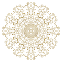 Hand-drawn watercolor mandala with golden texture. Can be used for printing, textile, web of other design. Beautiful lace element. png