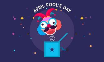 April fools' day illustration vector