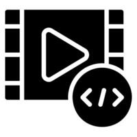 video play glyph icon vector