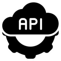 api glyph icon vector