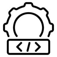 code line icon vector