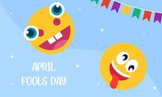 April fools' day illustration vector