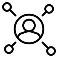 connection line icon vector
