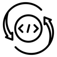 agile line icon vector