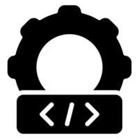 code glyph icon vector