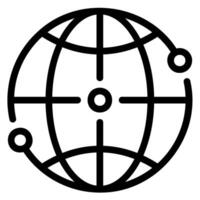 worldwide line icon vector