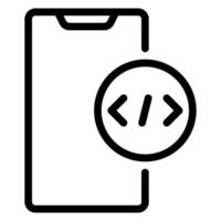 smartphone line icon vector
