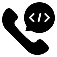 phone call glyph icon vector