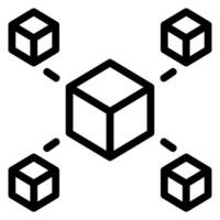 blockchain line icon vector