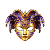 ai genererad 3d mardi gras mask isolerat på transparent bakgrund png