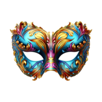 ai généré 3d mardi gras masque isolé sur transparent Contexte png