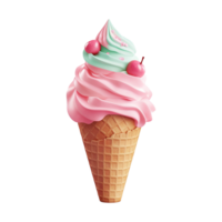 ai generiert lecker Eis Sahne isoliert auf transparent Hintergrund png