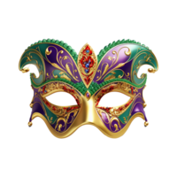 ai genererad 3d mardi gras mask isolerat på transparent bakgrund png