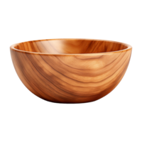 AI generated Wooden bowl isolated on transparent background png