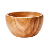 AI generated Wooden bowl isolated on transparent background png