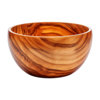 AI generated Wooden bowl isolated on transparent background png