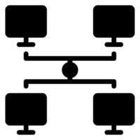 computer networks glyph icon vector