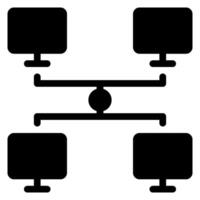 computer networks glyph icon vector