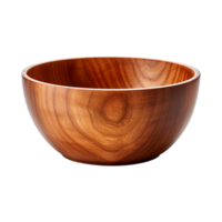AI generated Wooden bowl isolated on transparent background png