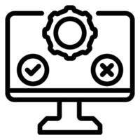 software testing line icon vector