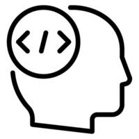 programmer line icon vector