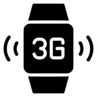 smartwatch glyph icon vector