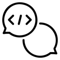 chat line icon vector