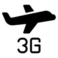 airplane mode glyph icon vector