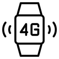 smartwatch line icon vector