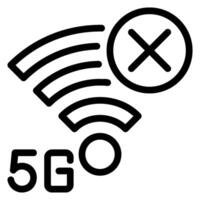 no signal line icon vector