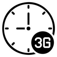 time glyph icon vector