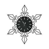 illustration of clock snowflake vector