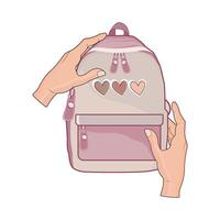 illustration of backpack vector