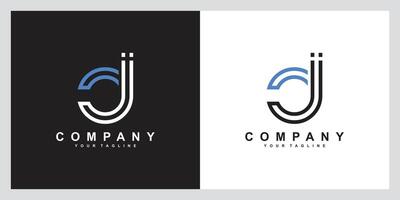 Initial JC or CJ Alphabets Letters Logo Monogram vector