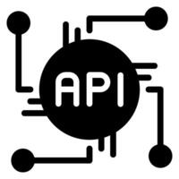 api glyph icon vector