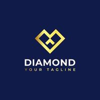 Diamond Ring Logo Concept - Diamond shaped ring jewelry logo transformation design. vector