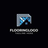 Simple Flooring Architecture Logo Design vector