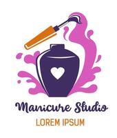 Welcome to manicure design studio, promotions vector