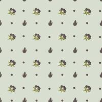 Flowers with leaves and branches, ornament print vector