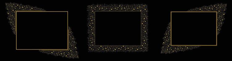 Square Frame With Sparkling Stars Vector