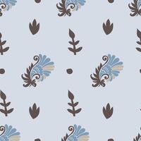 Blue and beige seamless pattern vector