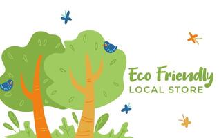 High quality environmentally friendly local store vector