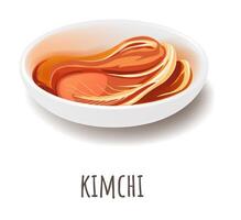 Kimchi traditional Korean fermented vegetables vector