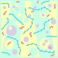printed in soft colors, pastels, and geometric shapes vector