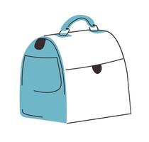 Backpack with separate compartments for lunch vector