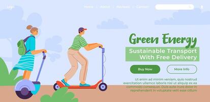 Environmentally friendly transport, free delivery vector