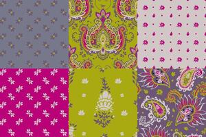 Paisley set of pattern collection vector