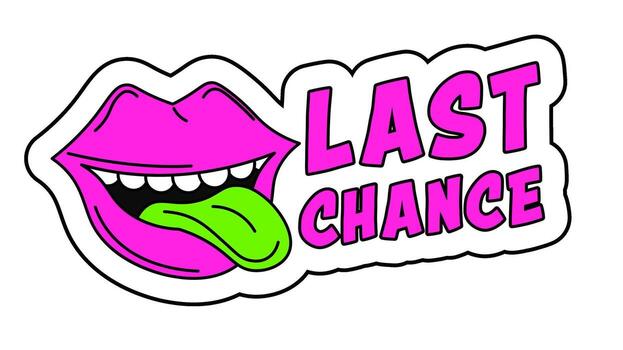 último oportunidad para ventas y descontado productos vector