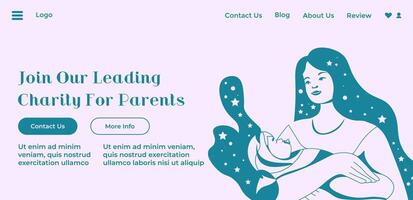 Support and help for parents from leading charity vector