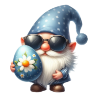 AI generated easter gnome holding an egg png